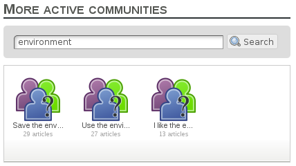 More active communities search results with example More active communities search results with example