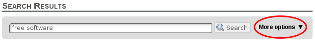 More options button on search More options button on search